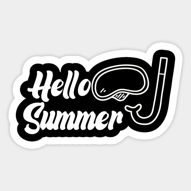 summer time vocation gifts design   hello summer for travel beach and surfing Sticker by monami